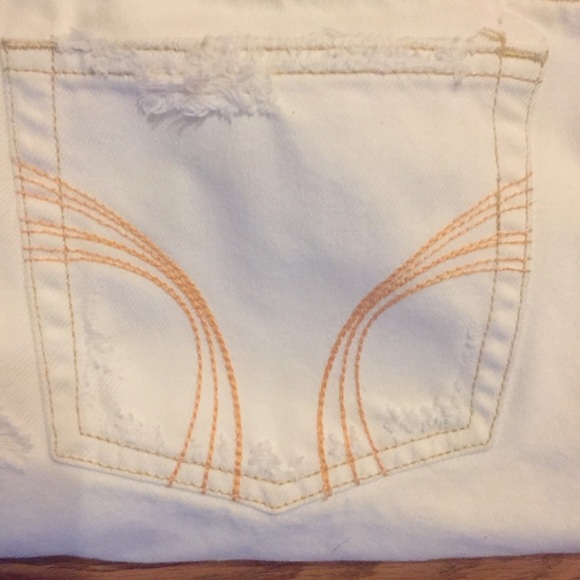 Like new! Hollister distressed white bootcut jeans - Picture 3 of 8